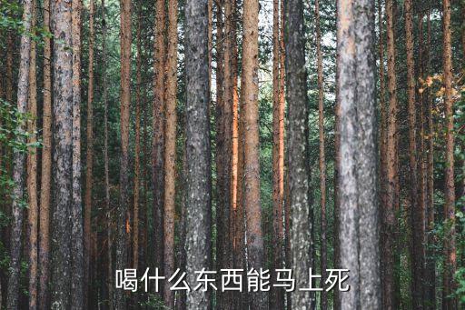 喝什么東西能馬上死