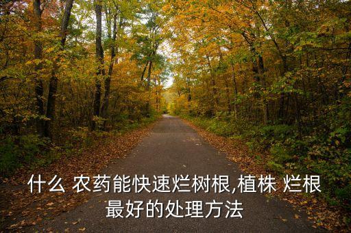 什么 農(nóng)藥能快速爛樹(shù)根,植株 爛根最好的處理方法