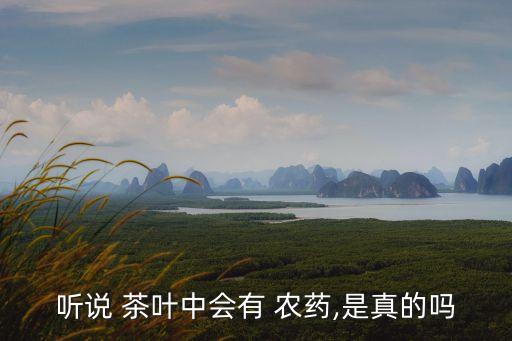 聽說 茶葉中會有 農藥,是真的嗎