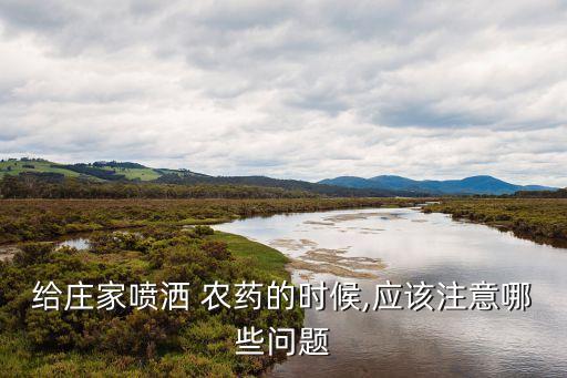 給莊家噴灑 農(nóng)藥的時(shí)候,應(yīng)該注意哪些問題