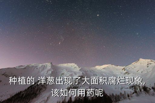 洋蔥可以打什么農藥消毒,洋蔥用什么農藥