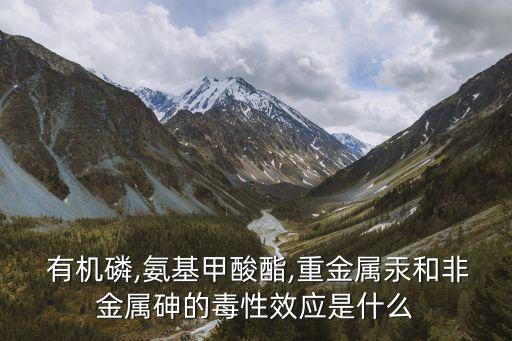  有機磷,氨基甲酸酯,重金屬汞和非金屬砷的毒性效應是什么