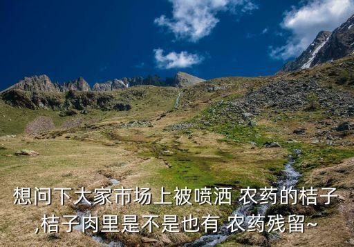 柑橘為什么沒(méi)有農(nóng)藥