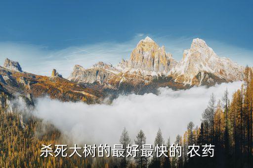  殺死大樹的最好最快的 農藥