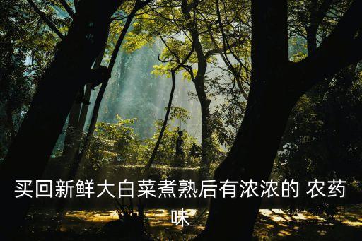 買回新鮮大白菜煮熟后有濃濃的 農藥味