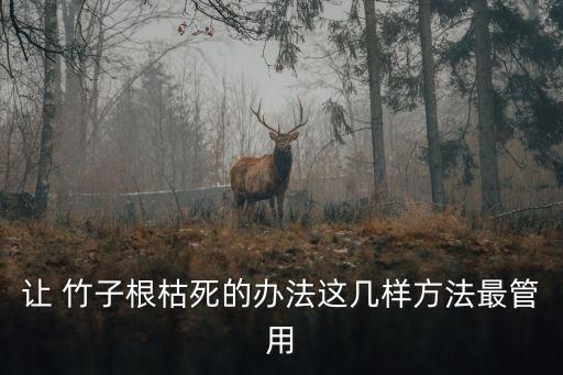 什么農(nóng)藥可以讓竹子枯萎,殺除竹子用什么農(nóng)藥