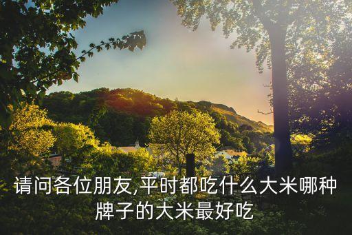 請問各位朋友,平時都吃什么大米哪種牌子的大米最好吃
