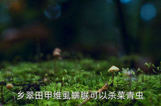 鄉翠田甲維虱螨脲可以殺菜青蟲