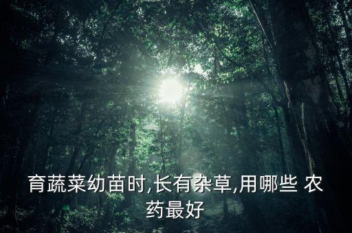 育蔬菜幼苗時,長有雜草,用哪些 農藥最好