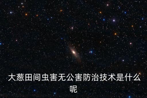  大蔥田間蟲害無公害防治技術是什么呢