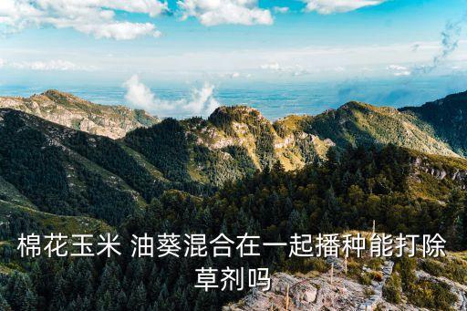 棉花玉米 油葵混合在一起播種能打除草劑嗎