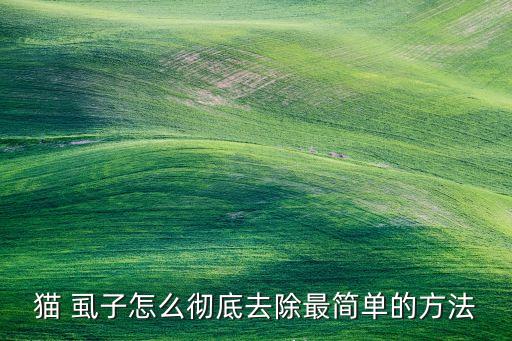 貓 虱子怎么徹底去除最簡單的方法