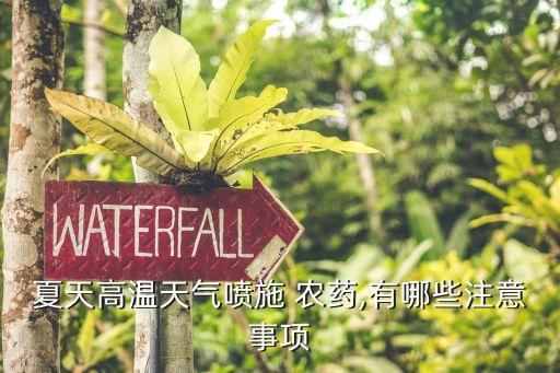 夏天高溫天氣噴施 農藥,有哪些注意事項