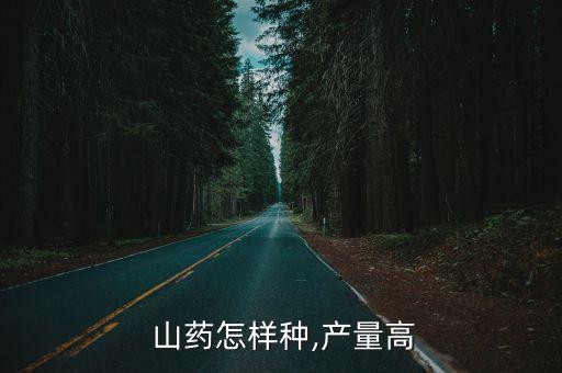 山藥怎樣種,產量高