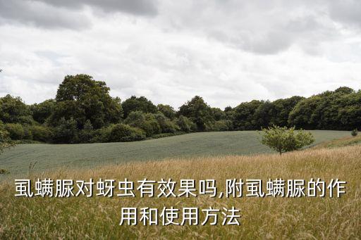 虱螨脲對蚜蟲有效果嗎,附虱螨脲的作用和使用方法