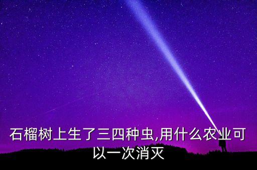 石榴樹上生了三四種蟲,用什么農業可以一次消滅