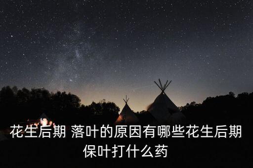 花生后期 落葉的原因有哪些花生后期保葉打什么藥