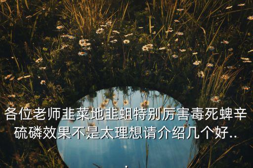 用什么農(nóng)藥治韭蛆蟲,治韭菜蛆蟲的農(nóng)藥
