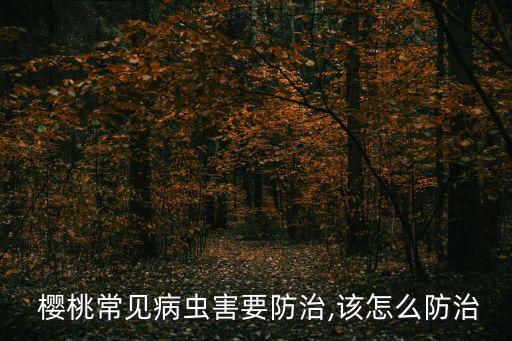  櫻桃常見病蟲害要防治,該怎么防治