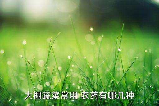 大棚蔬菜常用 農(nóng)藥有哪幾種
