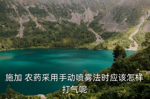 施加 農(nóng)藥采用手動噴霧法時應(yīng)該怎樣打氣呢