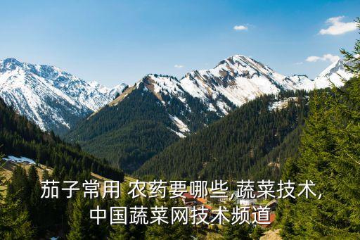 茄子打什么農藥高產量,茄子不能用什么農藥