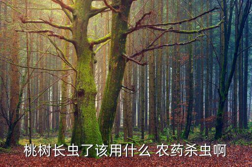 桃樹(shù)長(zhǎng)蟲(chóng)了該用什么 農(nóng)藥殺蟲(chóng)啊