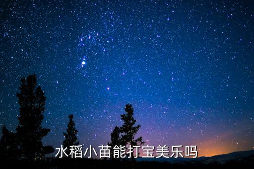水稻小苗能打寶美樂嗎
