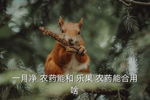 一月凈 農藥能和 樂果 農藥能合用啥