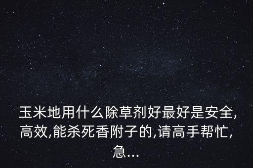 玉米地什么農藥最好打,一般什么時間打農藥最好