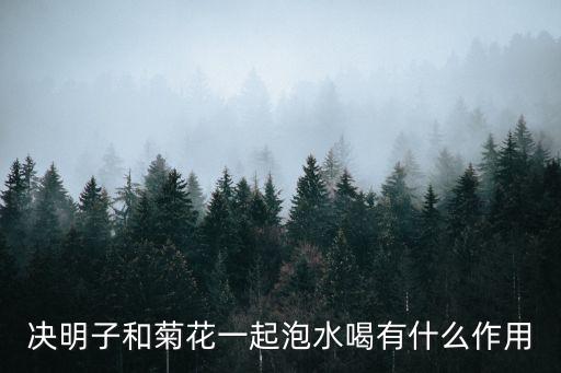 決明子和菊花一起泡水喝有什么作用