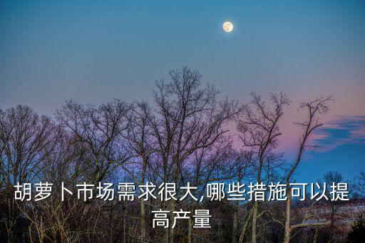 胡蘿卜市場需求很大,哪些措施可以提高產(chǎn)量