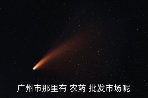 廣州市那里有 農藥 批發市場呢
