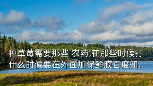 種草莓需要那些 農藥,在那些時候打什么時候要在外面加保鮮膜百度知...