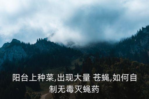 陽臺上種菜,出現(xiàn)大量 蒼蠅,如何自制無毒滅蠅藥