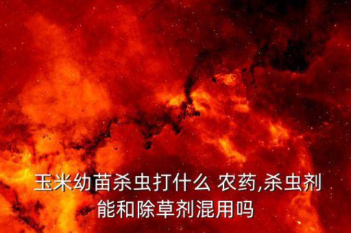 春季玉米噴什么農藥,玉米一般打什么農藥