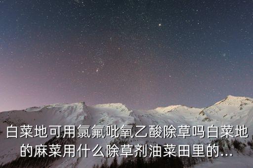 白菜地可用氯氟吡氧乙酸除草嗎白菜地的麻菜用什么除草劑油菜田里的...