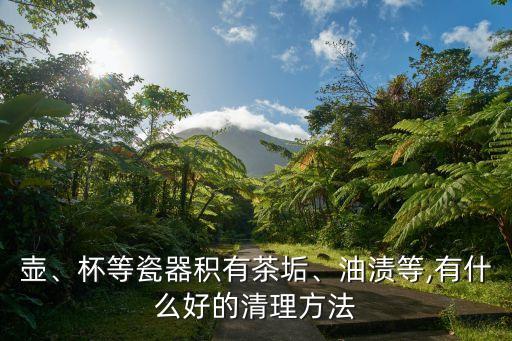 壺、杯等瓷器積有茶垢、油漬等,有什么好的清理方法