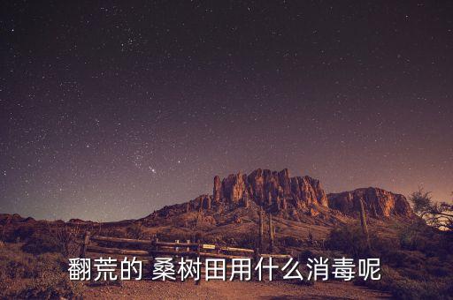 翻荒的 桑樹田用什么消毒呢