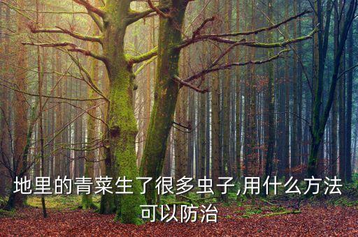 地里的青菜生了很多蟲子,用什么方法可以防治