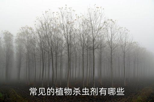 常見的植物殺蟲劑有哪些