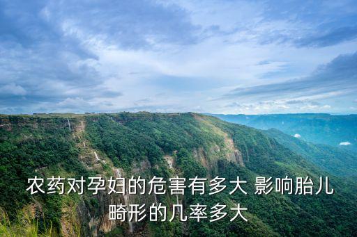 懷孕打農藥有什么影響嗎,懷孕吃農藥有什么影響