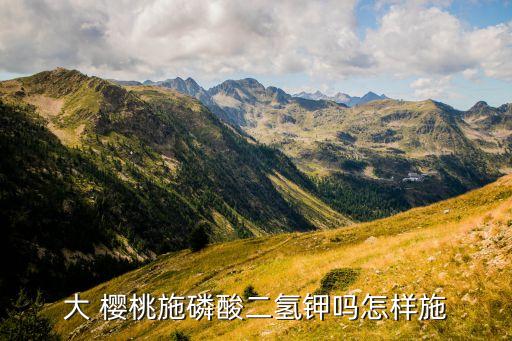 大 櫻桃施磷酸二氫鉀嗎怎樣施