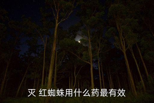 滅 紅蜘蛛用什么藥最有效