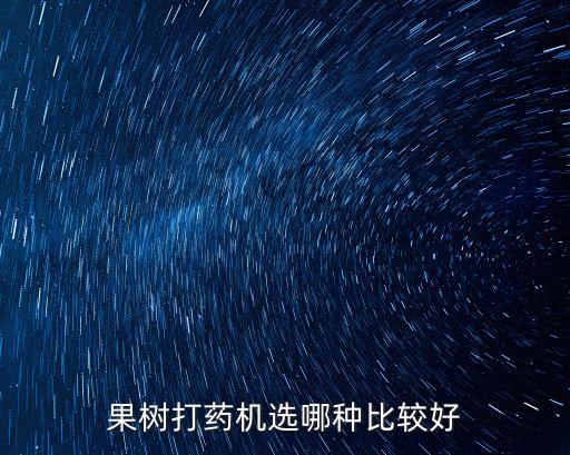 果樹打藥機選哪種比較好