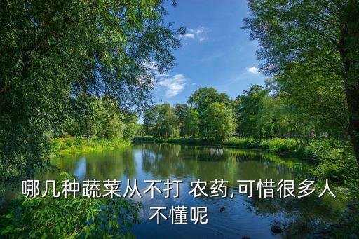 哪幾種蔬菜從不打 農藥,可惜很多人不懂呢