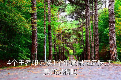 4個王者印記換1個年度限定皮膚,天美還記得嗎