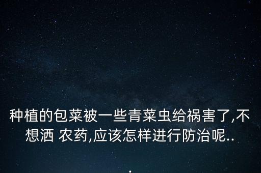 種植的包菜被一些青菜蟲給禍害了,不想灑 農藥,應該怎樣進行防治呢...