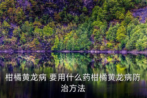 柑橘黃龍病 要用什么藥柑橘黃龍病防治方法