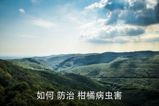 如何 防治 柑橘病蟲害